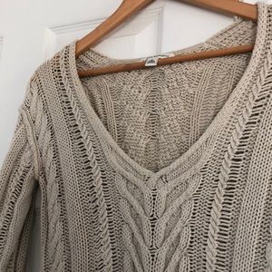 Off the shoulder beige BR sweater